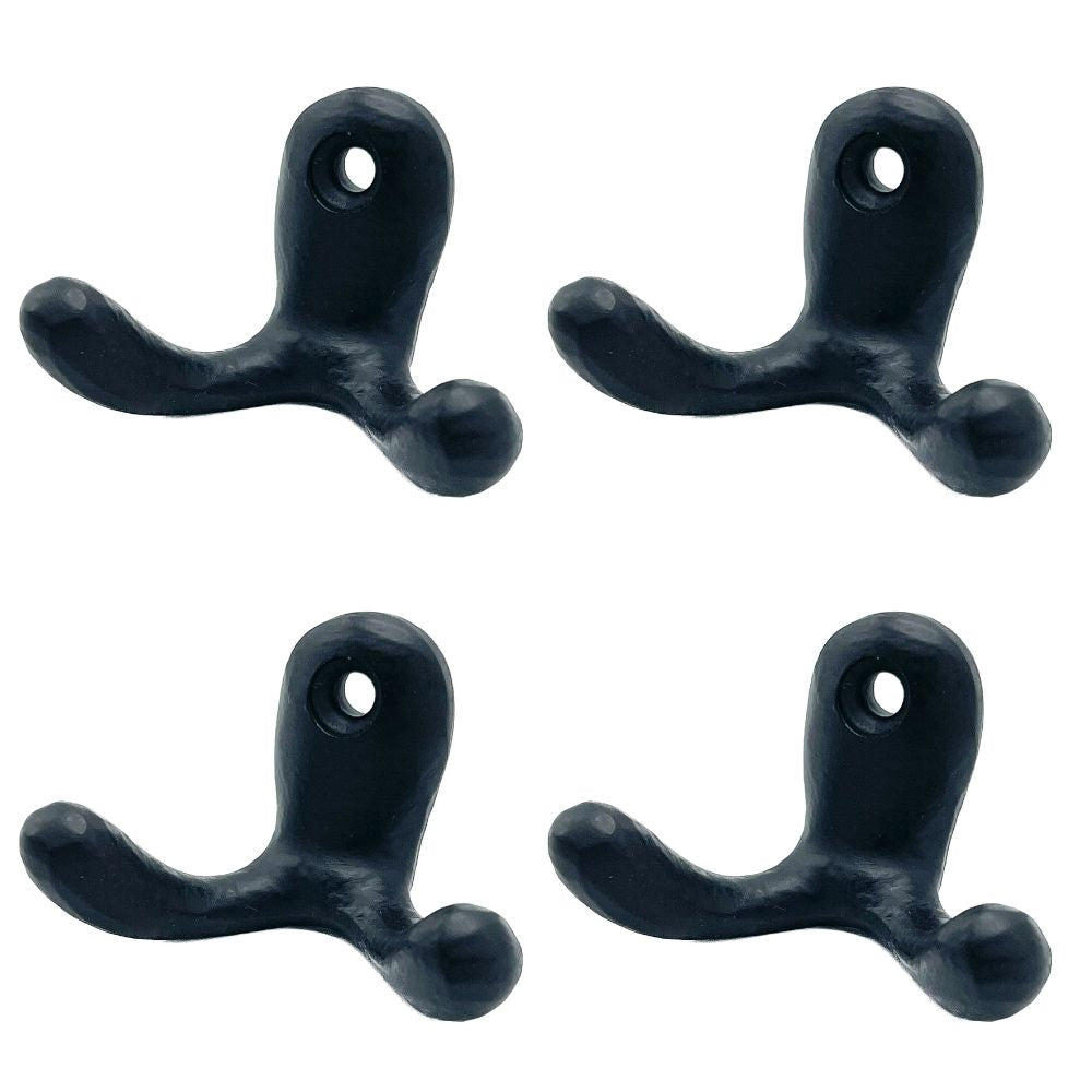 Brût Homeware | Dubbele handdoekhaak | Set van 4 | Kapstokhaak | Wandhaak