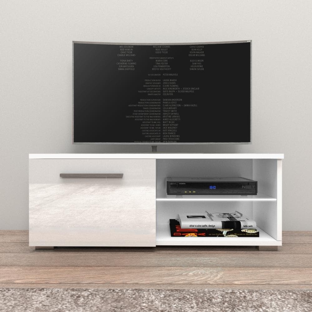 Moon Matte Gloss TV Stand with 16 Color LED Lights