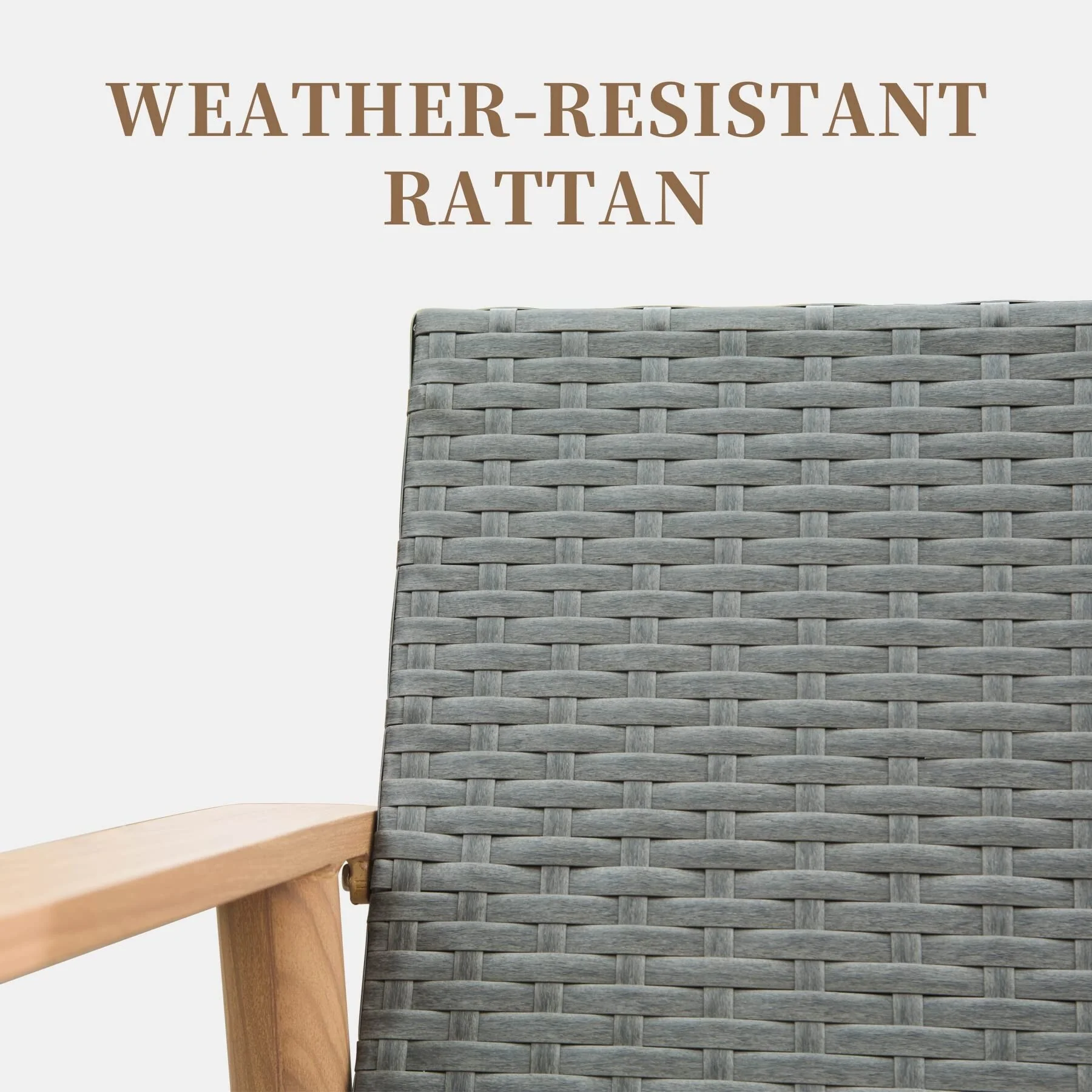 Outdoor Wicker Patio Furniture Sets 4 Pieces, All-Weather Aluminum Rattan Padded Sofa Patio Conversation Sets with 2 Pil