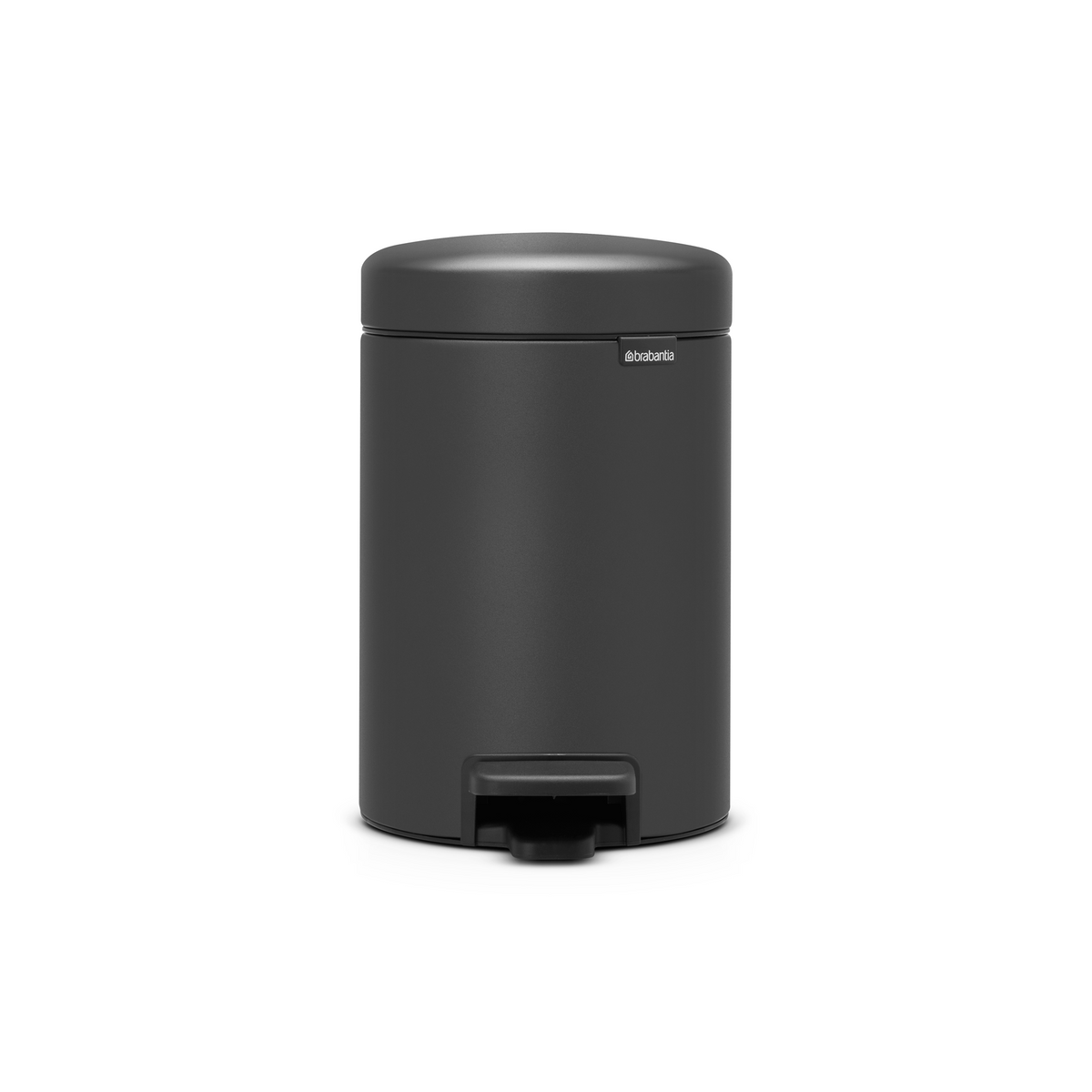Brabantia NewIcon Pedaalemmer, 3 liter, kunststof binnenemmer - Mineral Infinite Grey