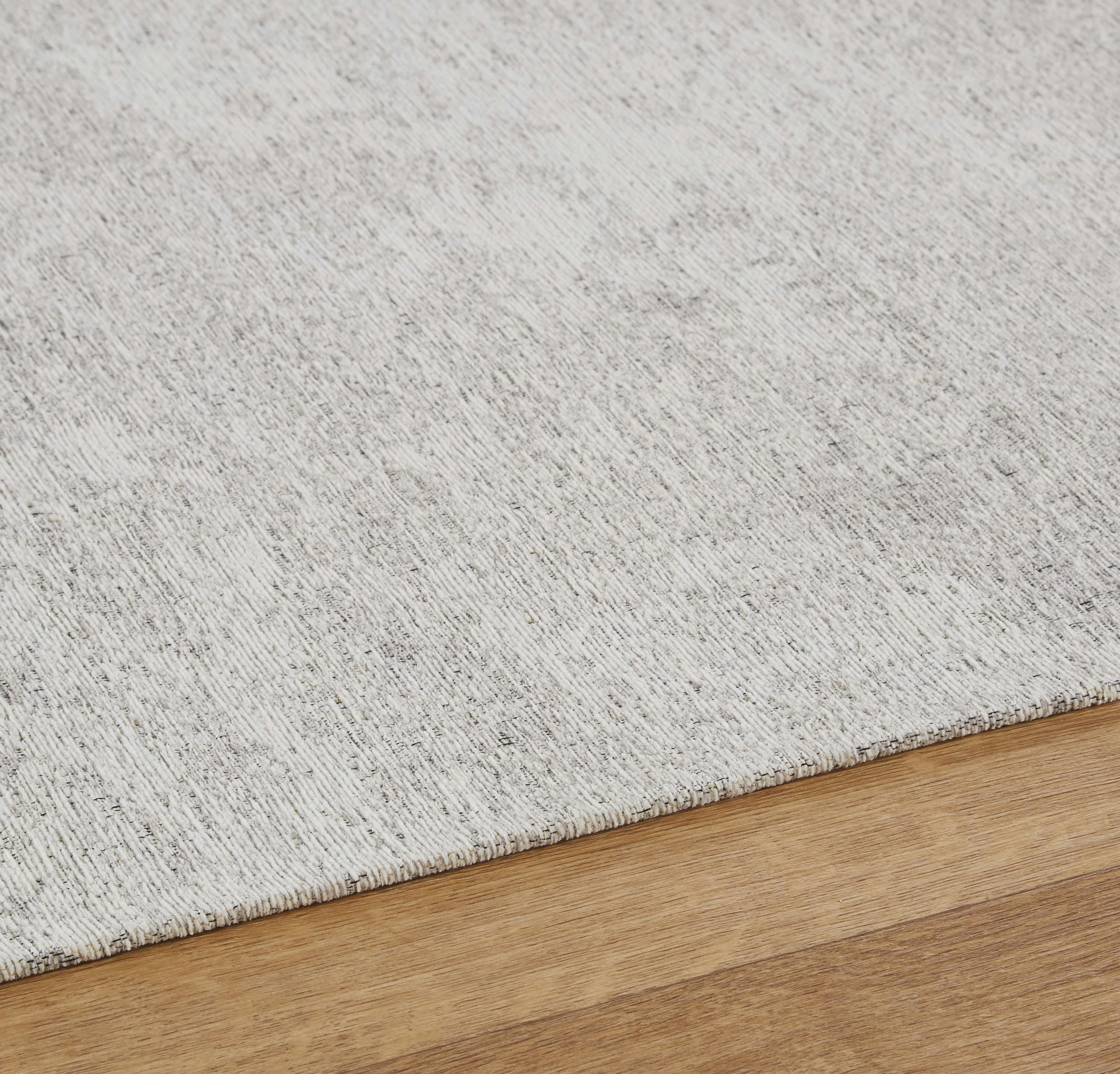 PAULINE - Tapis tissé jacquard gris anthracite et beige 120x180