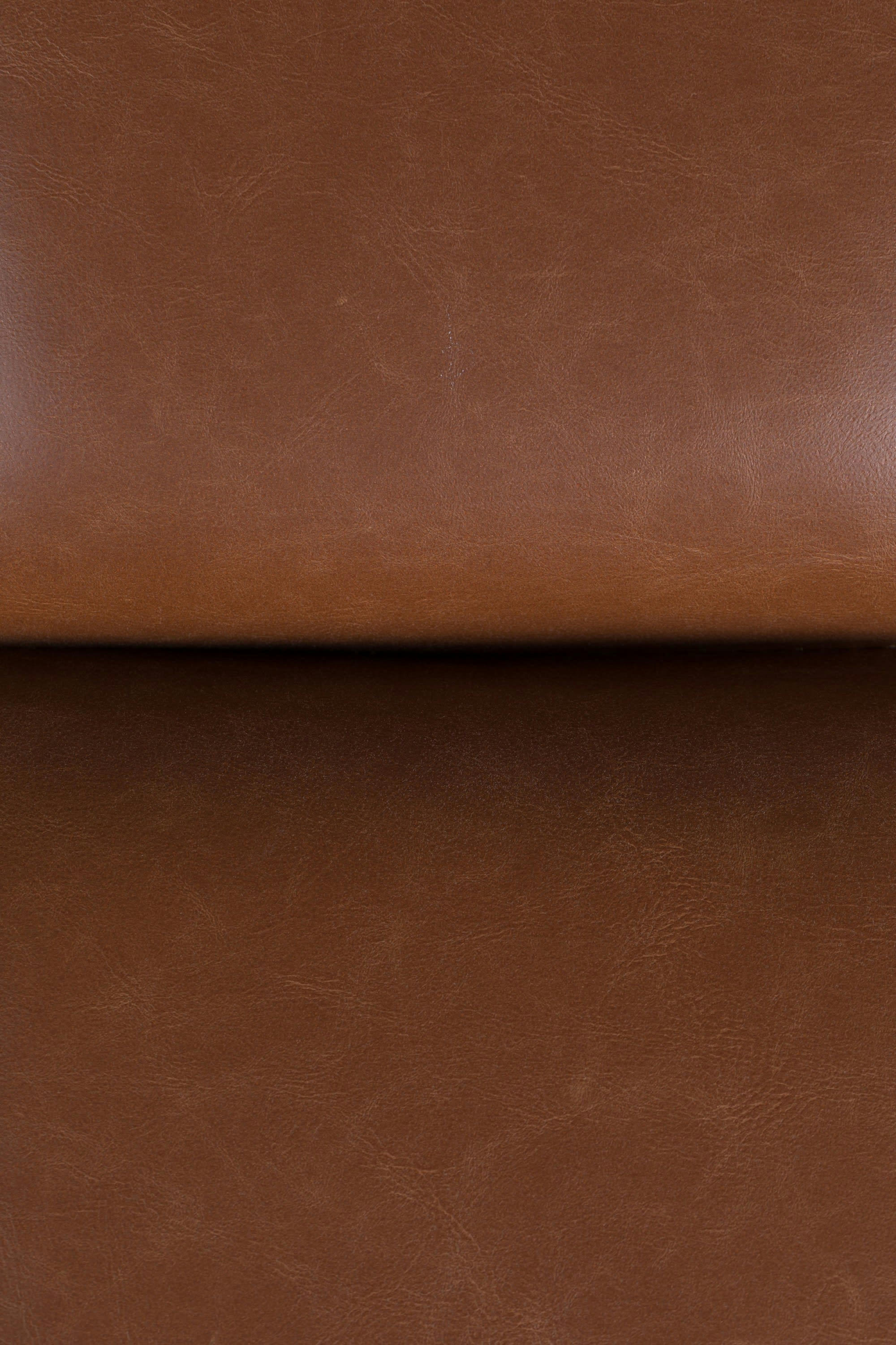 BAR VINTAGE - Repose pied en cuir marron