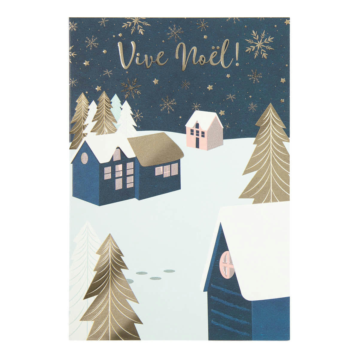 - Carte De Vœux Céleste Village Noël
