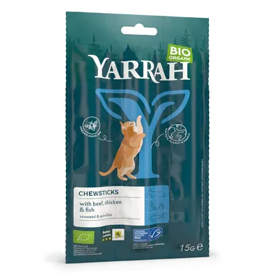 Yarrah Organic Chewsticks with Organic Beef, Organic Chicken & Fish