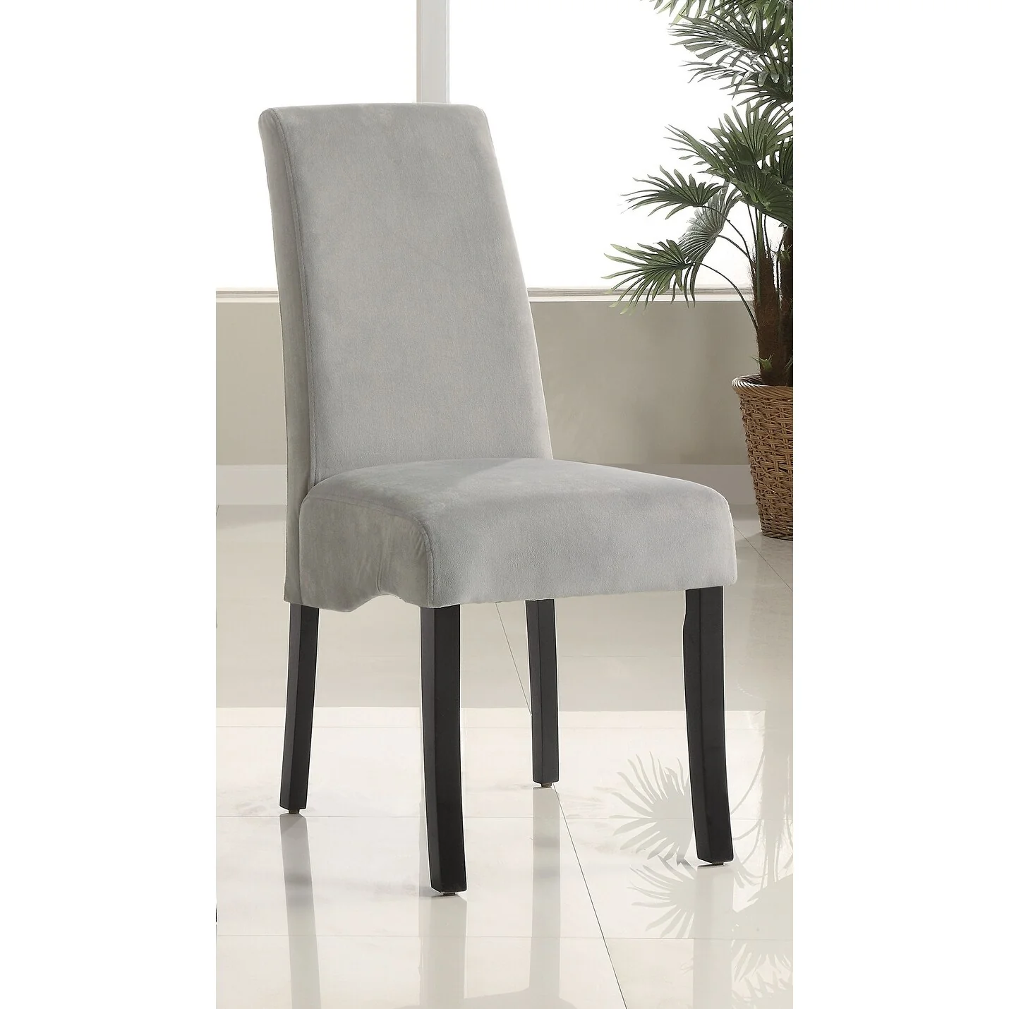 Stanton Grey Velvet Upholstered Dining Side Chair (Set of 2)