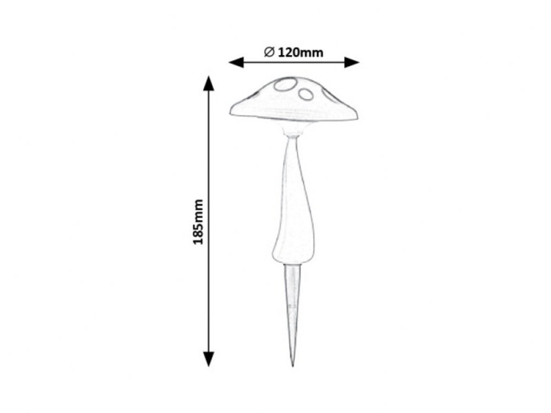 Lampa ogrodowa muchomor solarna LED 0.06W Funghetto biały 7877 Rabalux