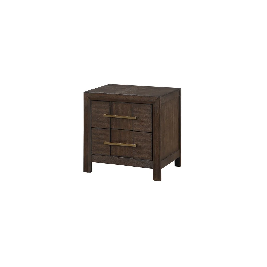 Modern Style 2-Drawer Nightstand Made with Wood