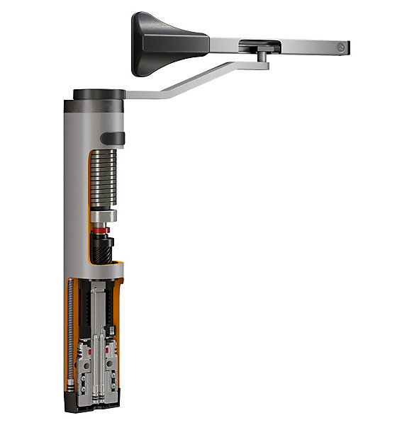 Ferme-porte inox LOCINOX VERTICLOSE 2 ZILV pour portes extérieures jusqu'à 150 kg et 1,50 m