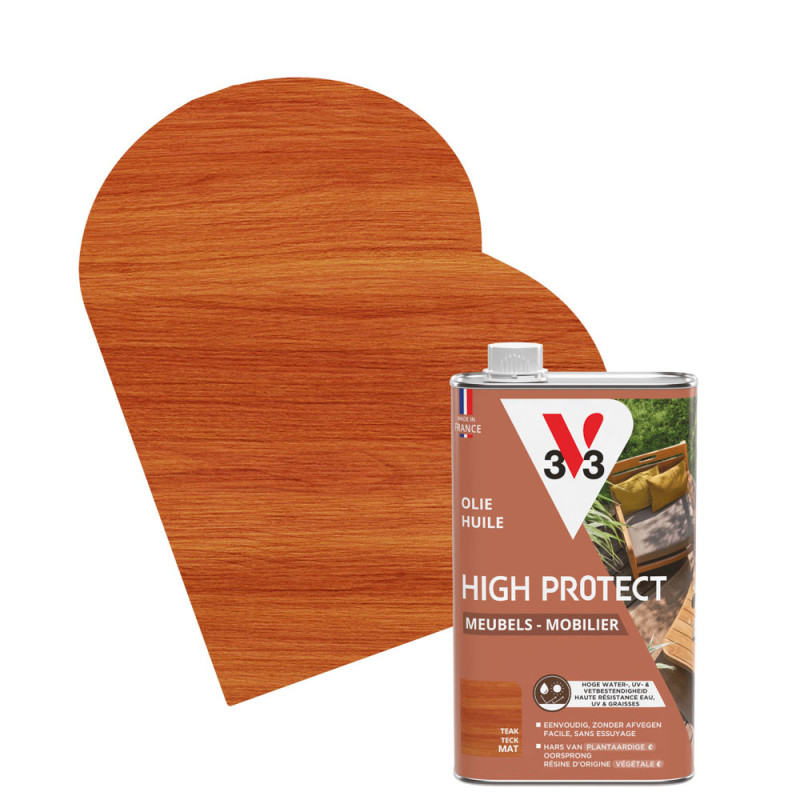 Huile pour mobilier de jardin High Protect teck 1 L V33