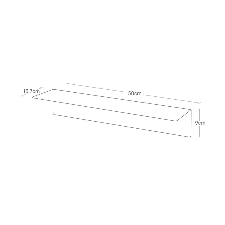Yamazaki Wandplank met Magnetisch Paneel (50 cm) - Tower - Zwart