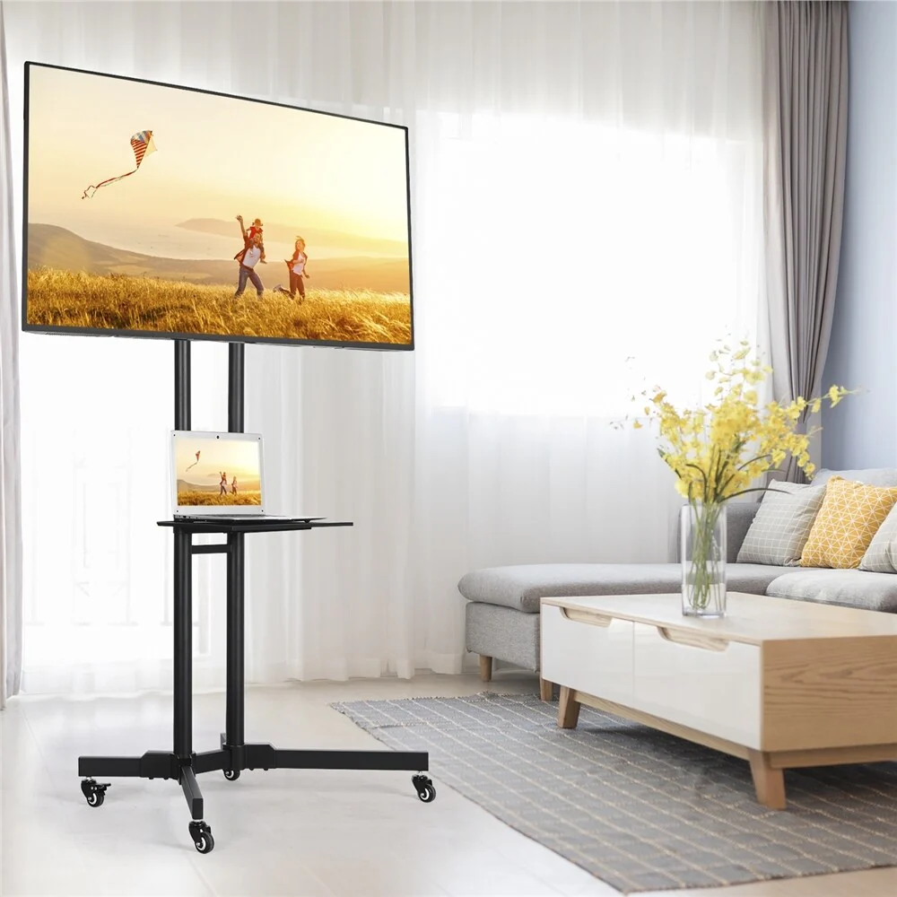 Yaheetech Rolling TV Cart Stand for 32 to 75 Inch LCD Flat Panels