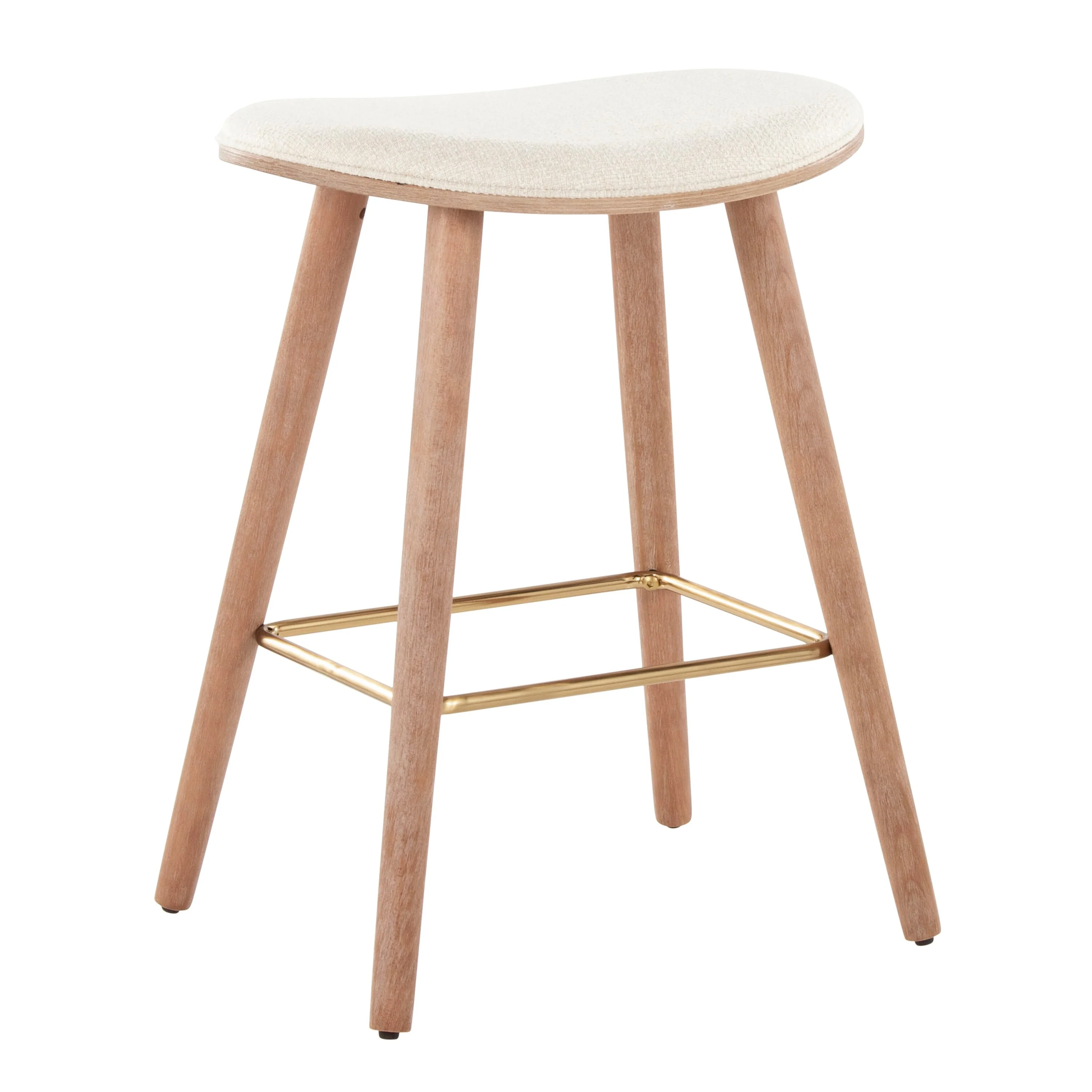 Cooper Grove Albstadt White Washed Counter Stool - Set of 2