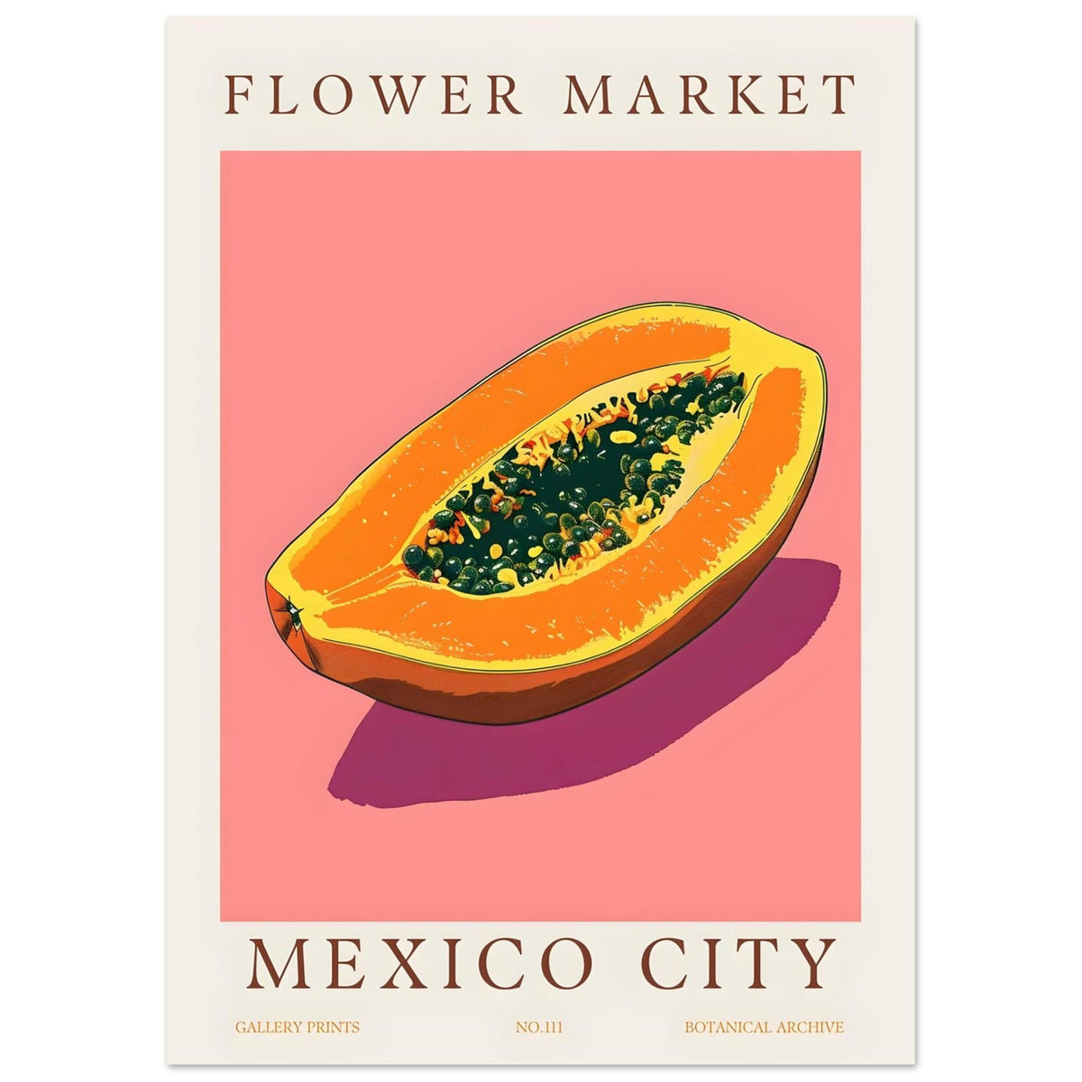 Artfulprints Flower market - Mexico City  poster 50x70 cm