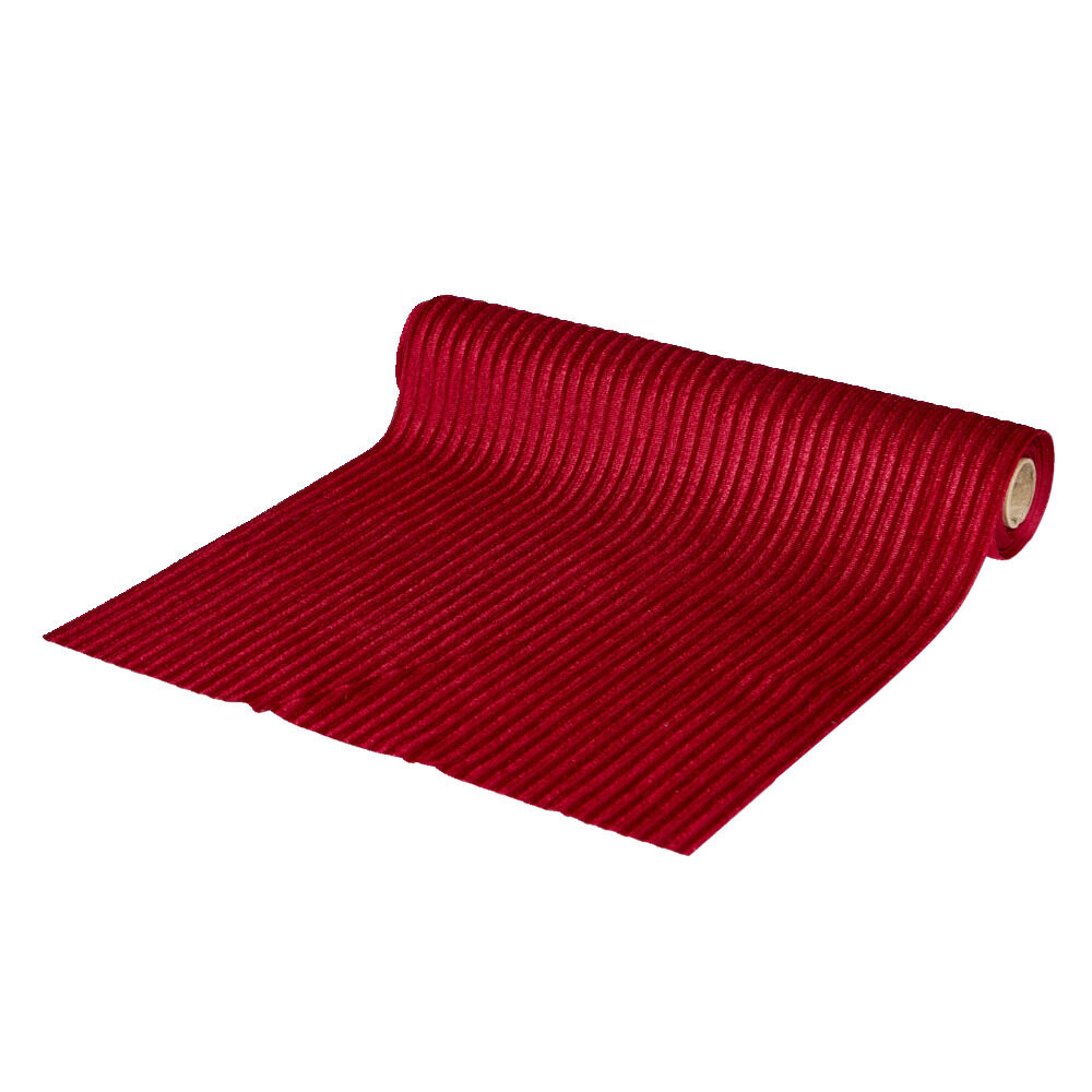 Chemin de table velours cotelé rouge 3m