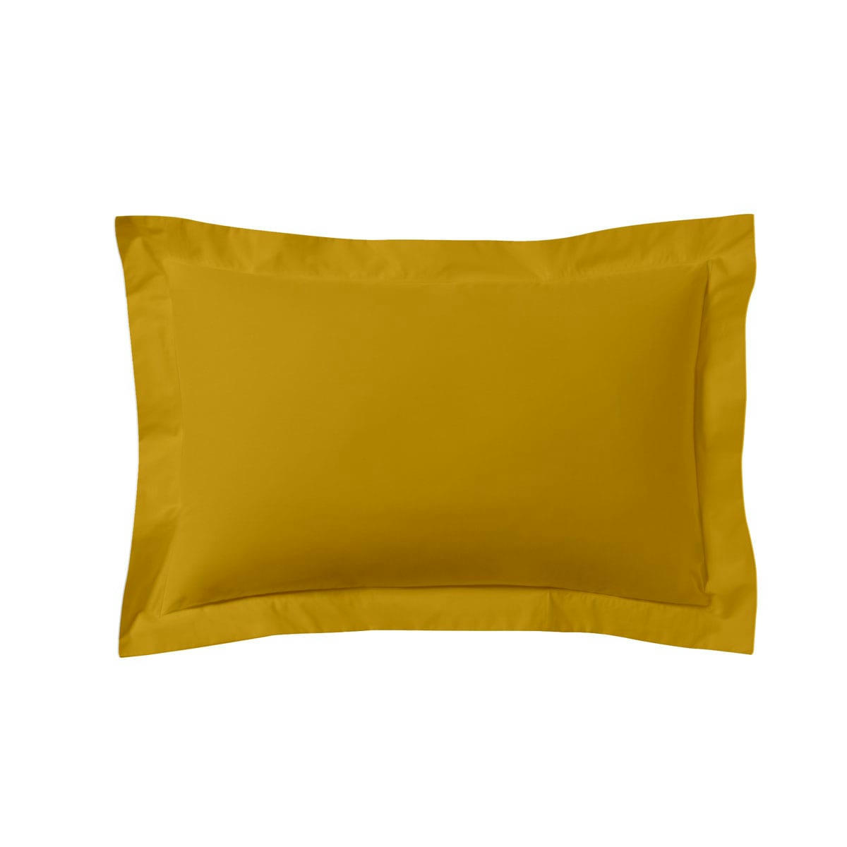 LES UNIS - Taie d'oreiller unie en coton jaune curry 50x70