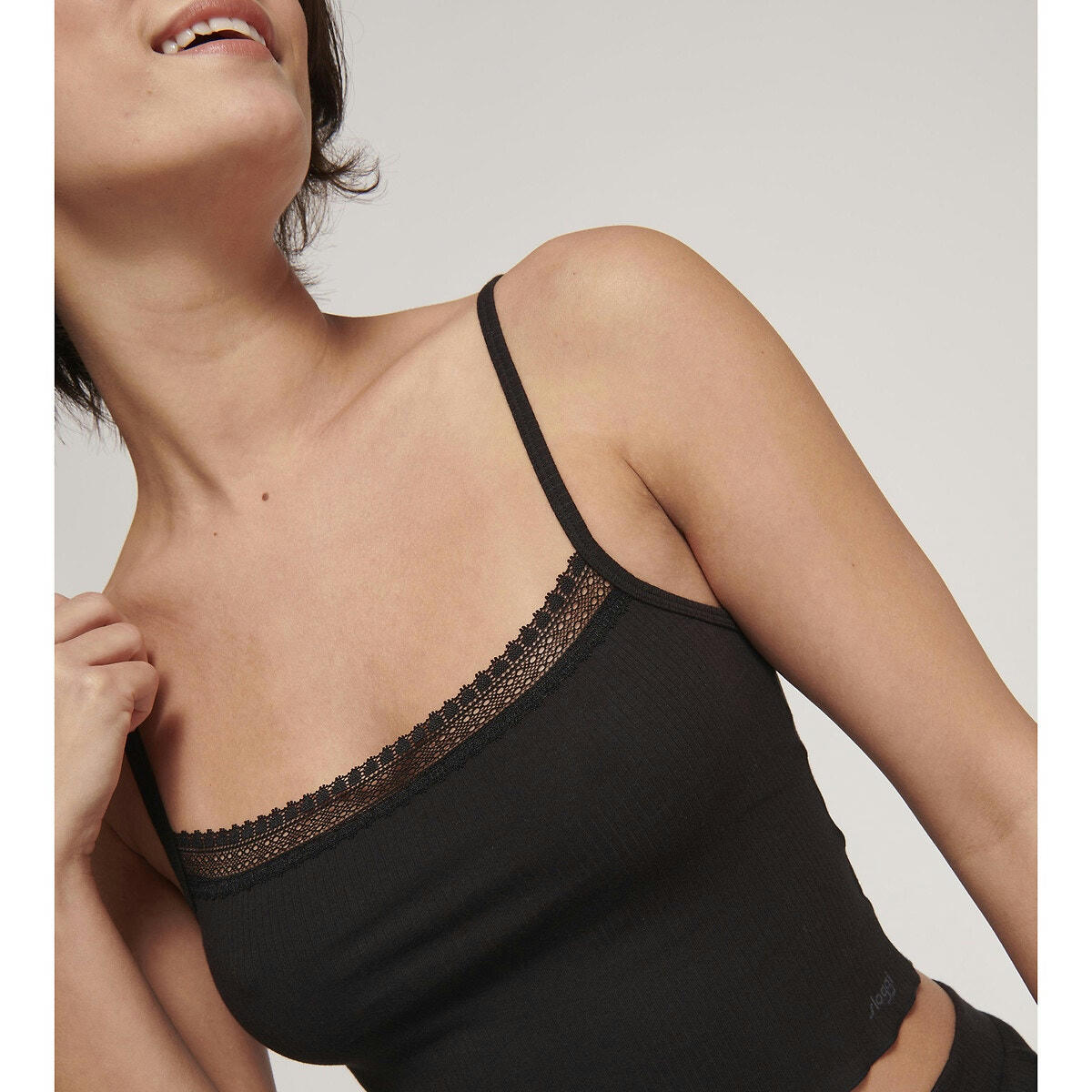 Brassière crop top Go Ribbed en coton