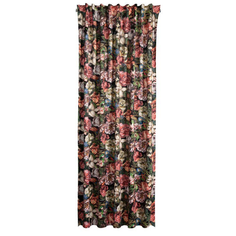 Zasłona na szelkach w kwiaty PEONIA 140X270 wielokolorowa