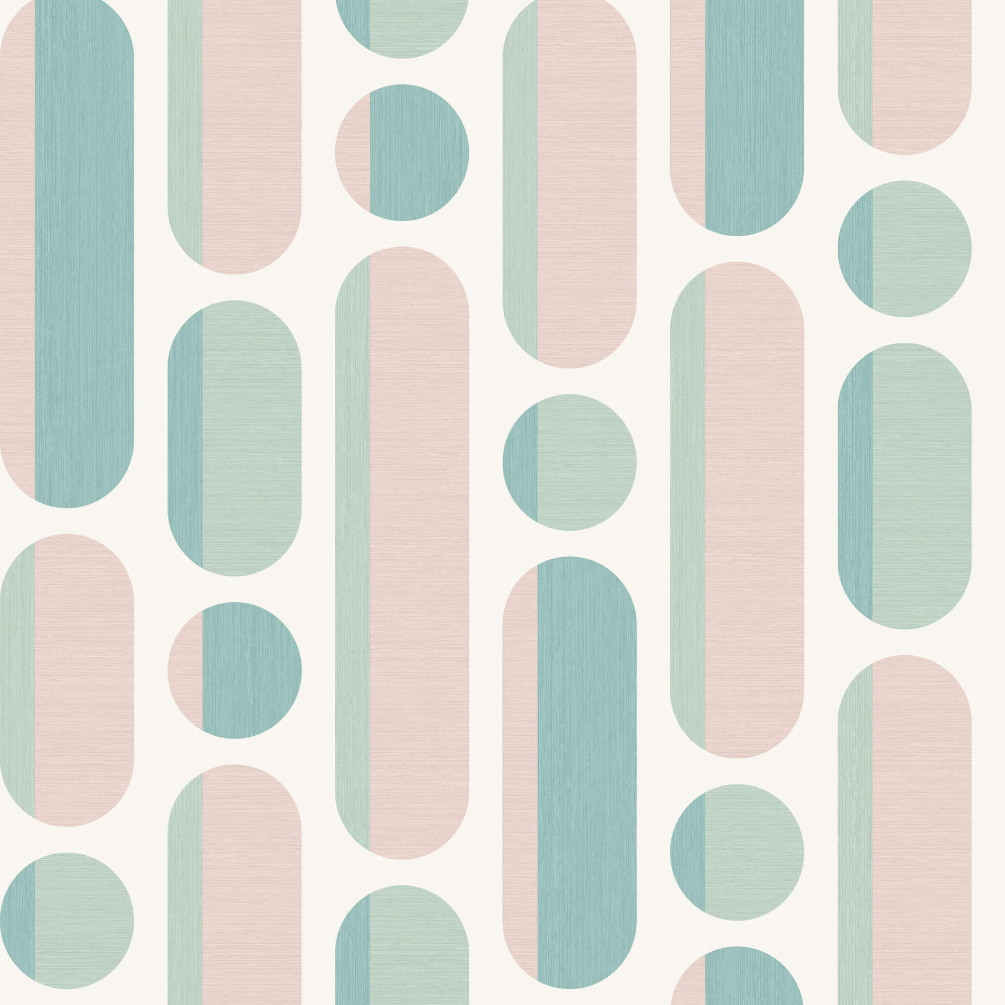 - papier peint morse rose vert 1005x52cm