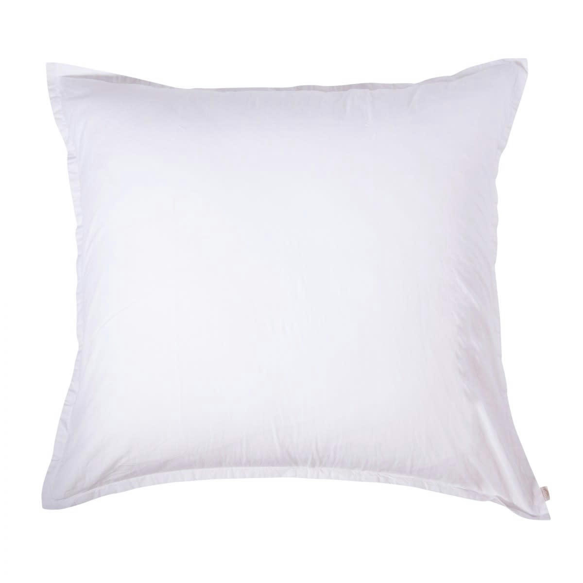 LES ESSENTIELS - Taie d'oreiller en coton lavé blanc 65x65