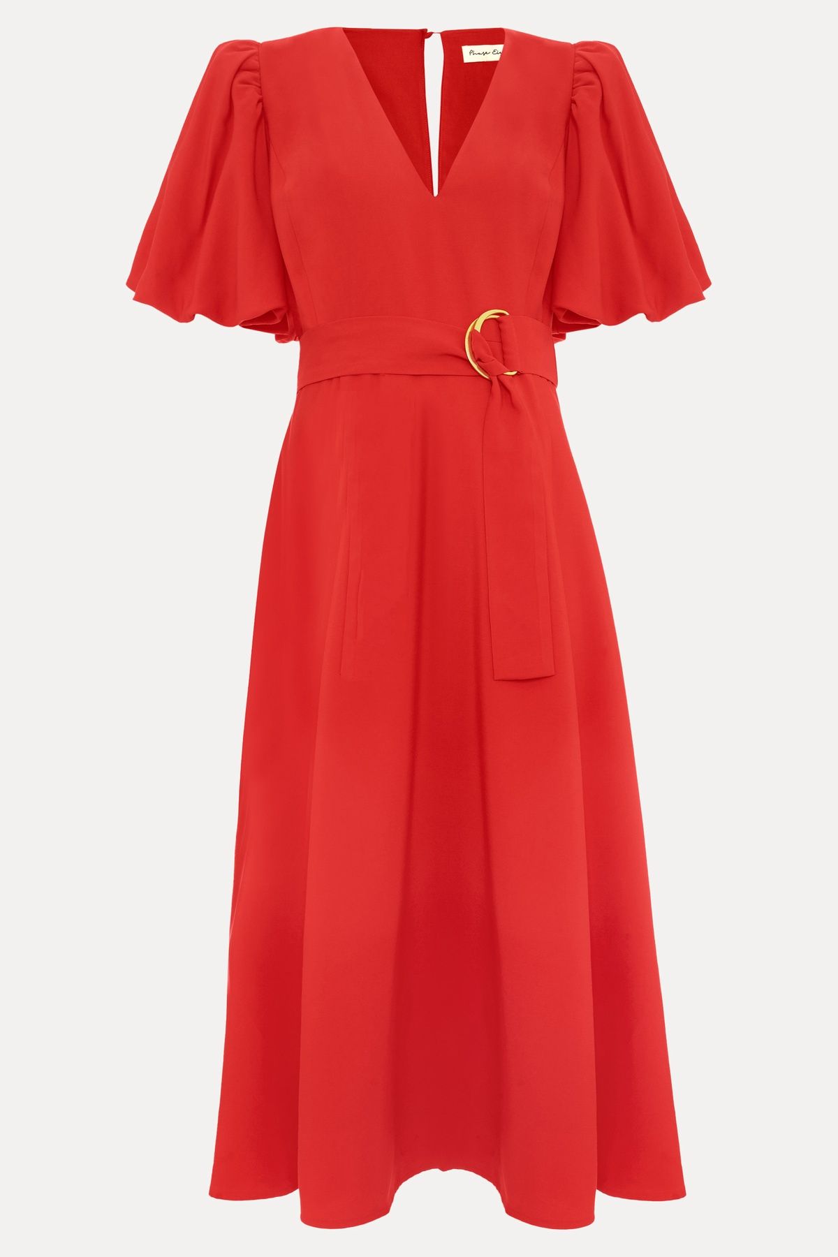 Phase Eight Zarah Plain Puff Sleeve Midi Dress