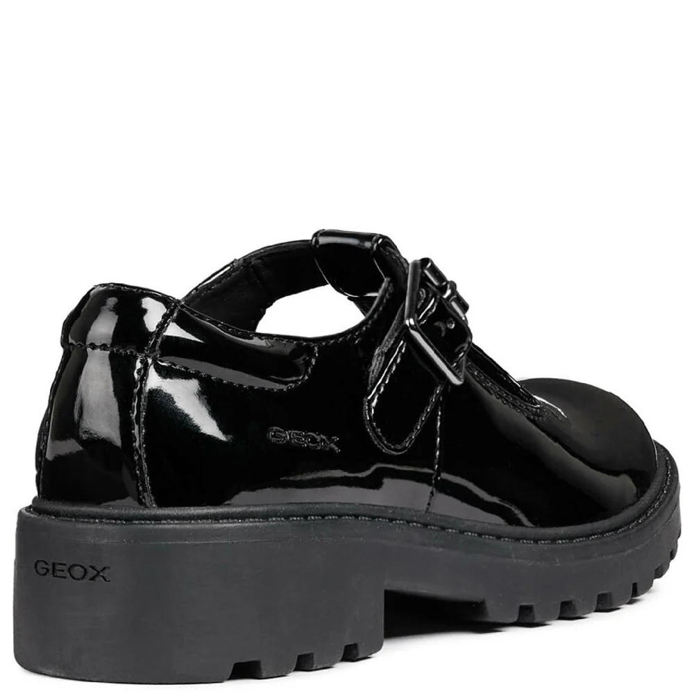 Geox J Casey G. E Buckle School Shoes Size 6