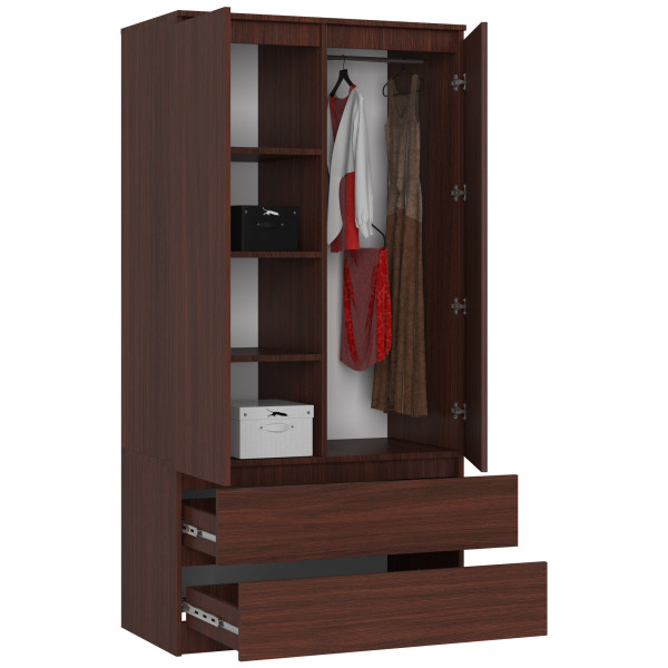 Szafa S 90 Cm 2 Drzwi 2 Szuflady Pk Wenge