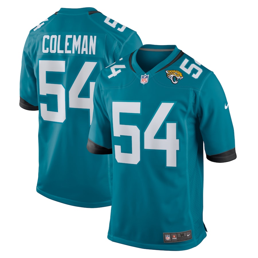 DJ Coleman Jacksonville Jaguars Nike  Game Jersey -  Teal