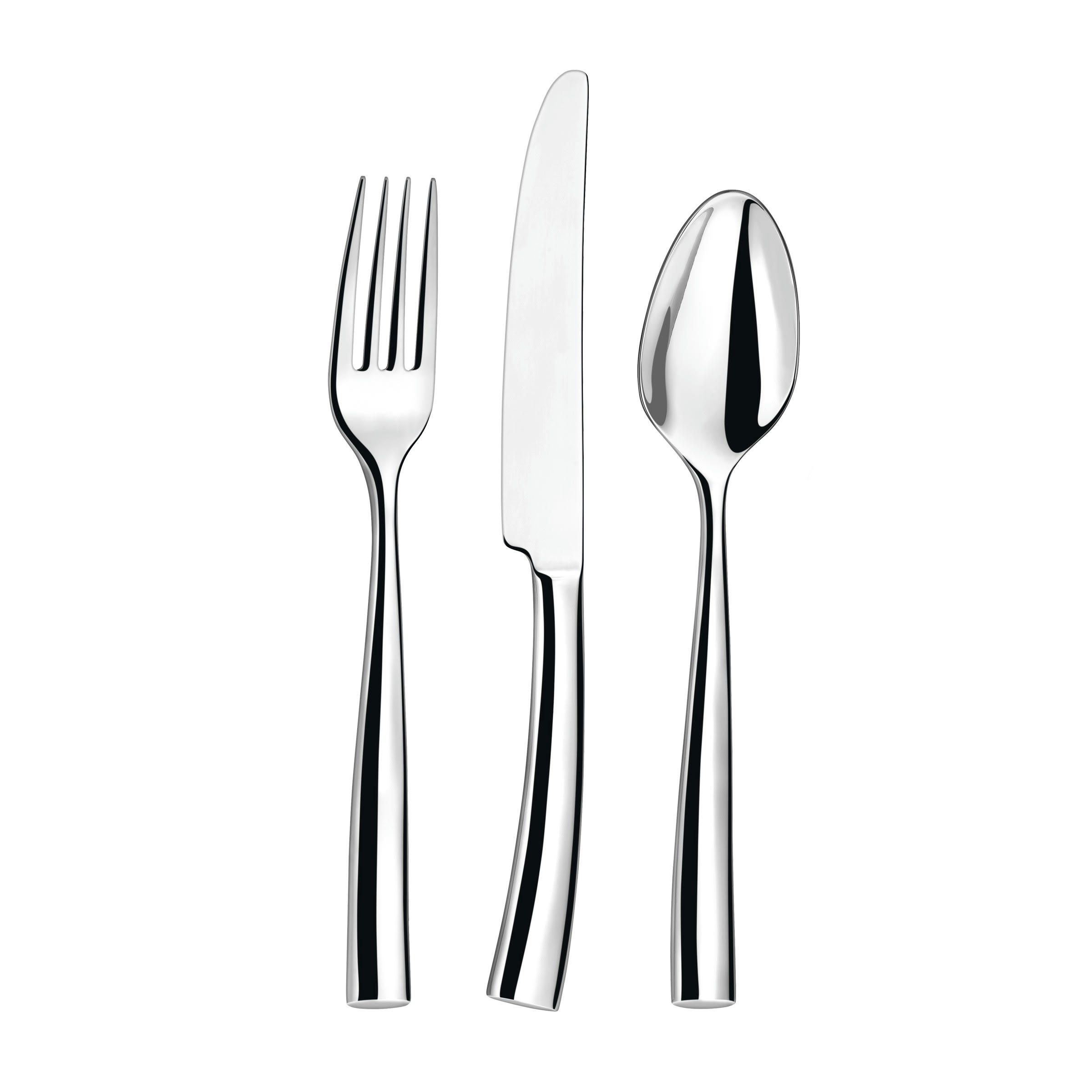 SILHOUETTE - Couverts entrée, fromage, dessert pour 6 personne en Acier Inoxydable