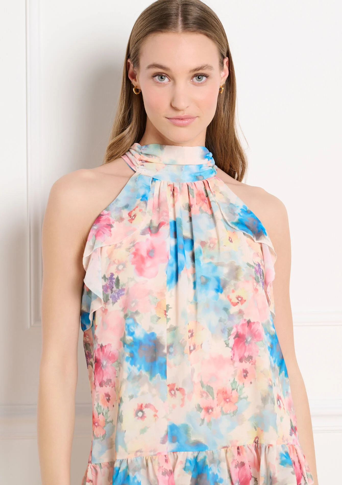 Blouse met gedrapeerde hals