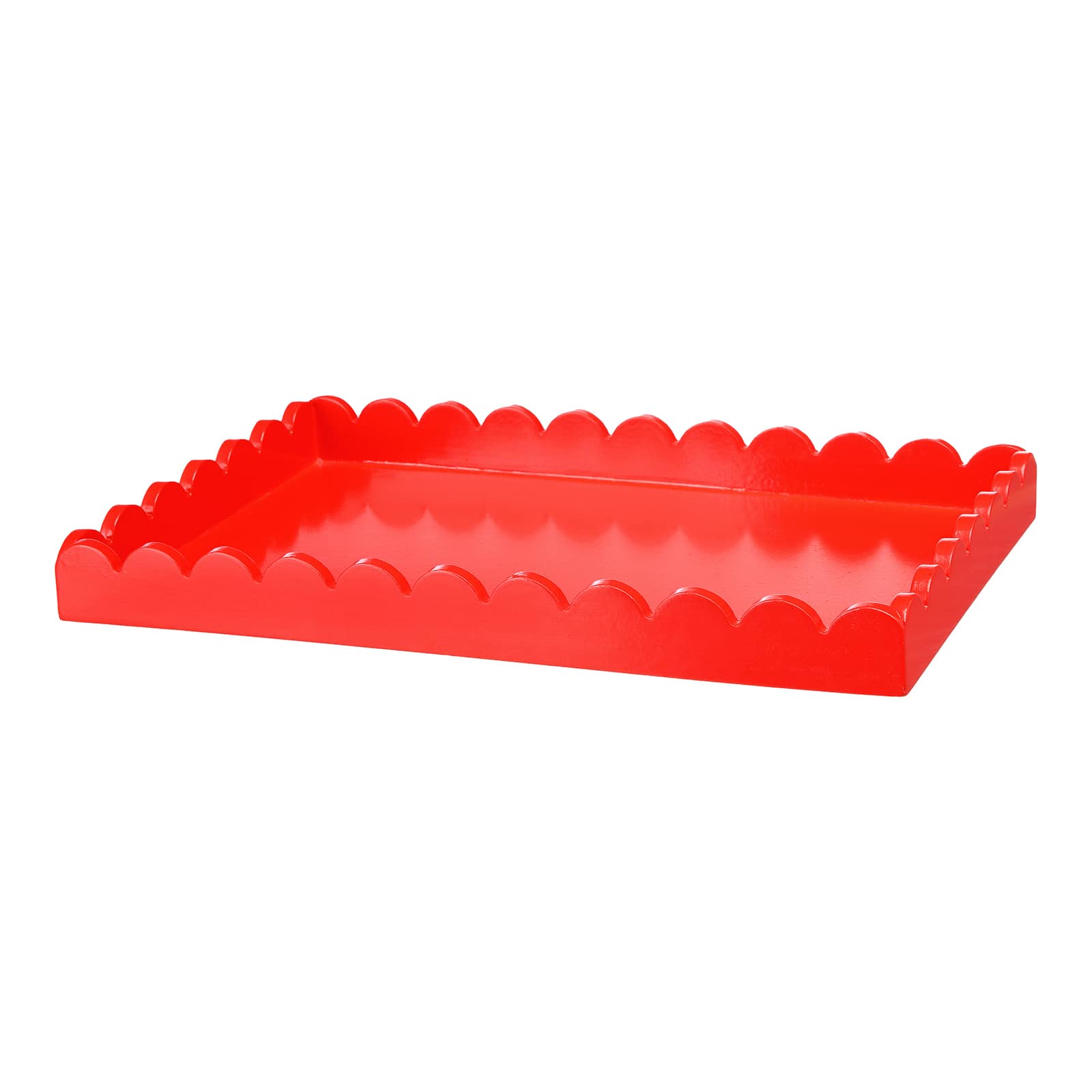 Deko-Tablett Wellenkante Rot,L 300 x B 200 x H 30 mm