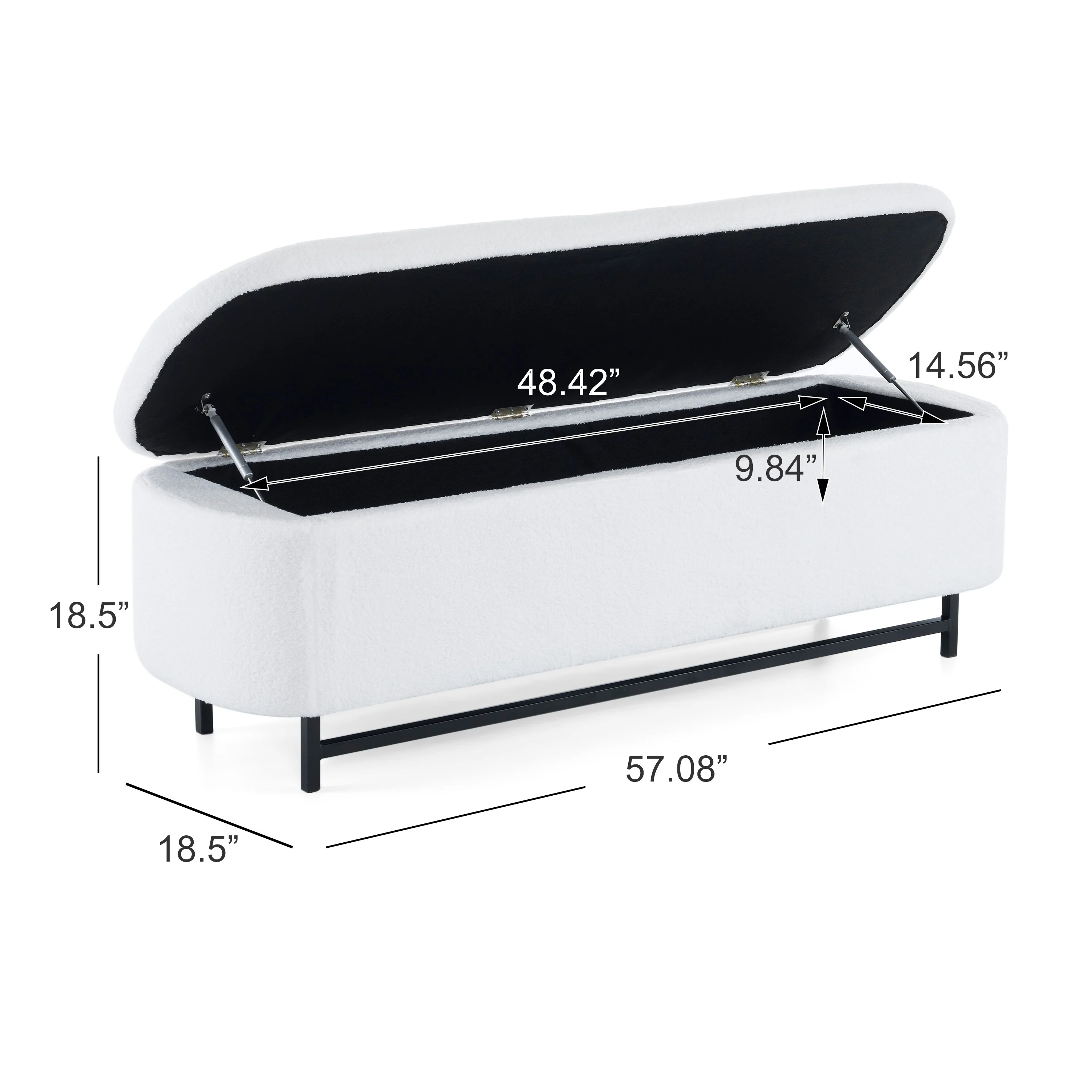 Elegant Ottoman with Spacious Storage Function