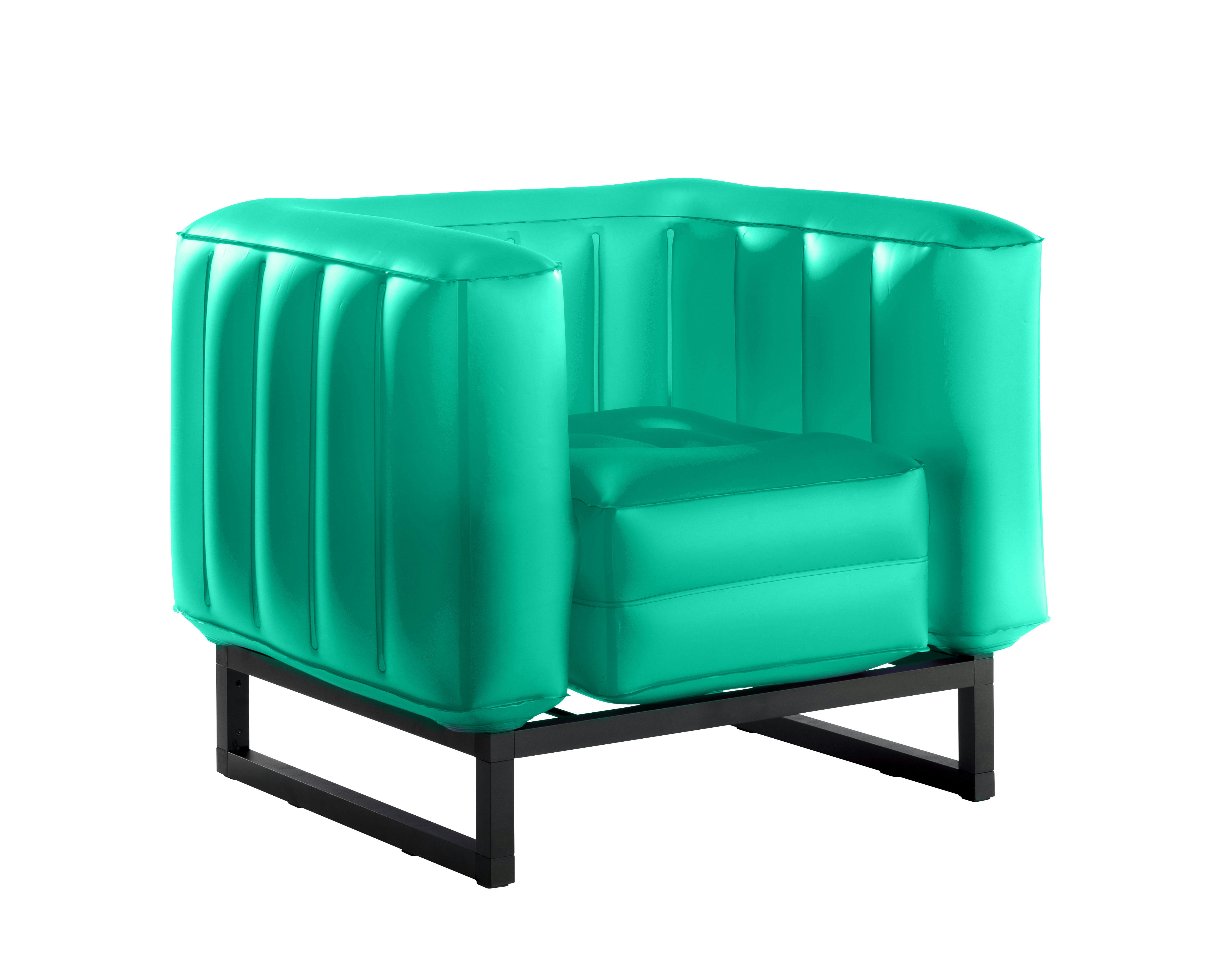 YOMI EKO - Fauteuil design Lumineux cadre aluminum assise thermoplastique vert
