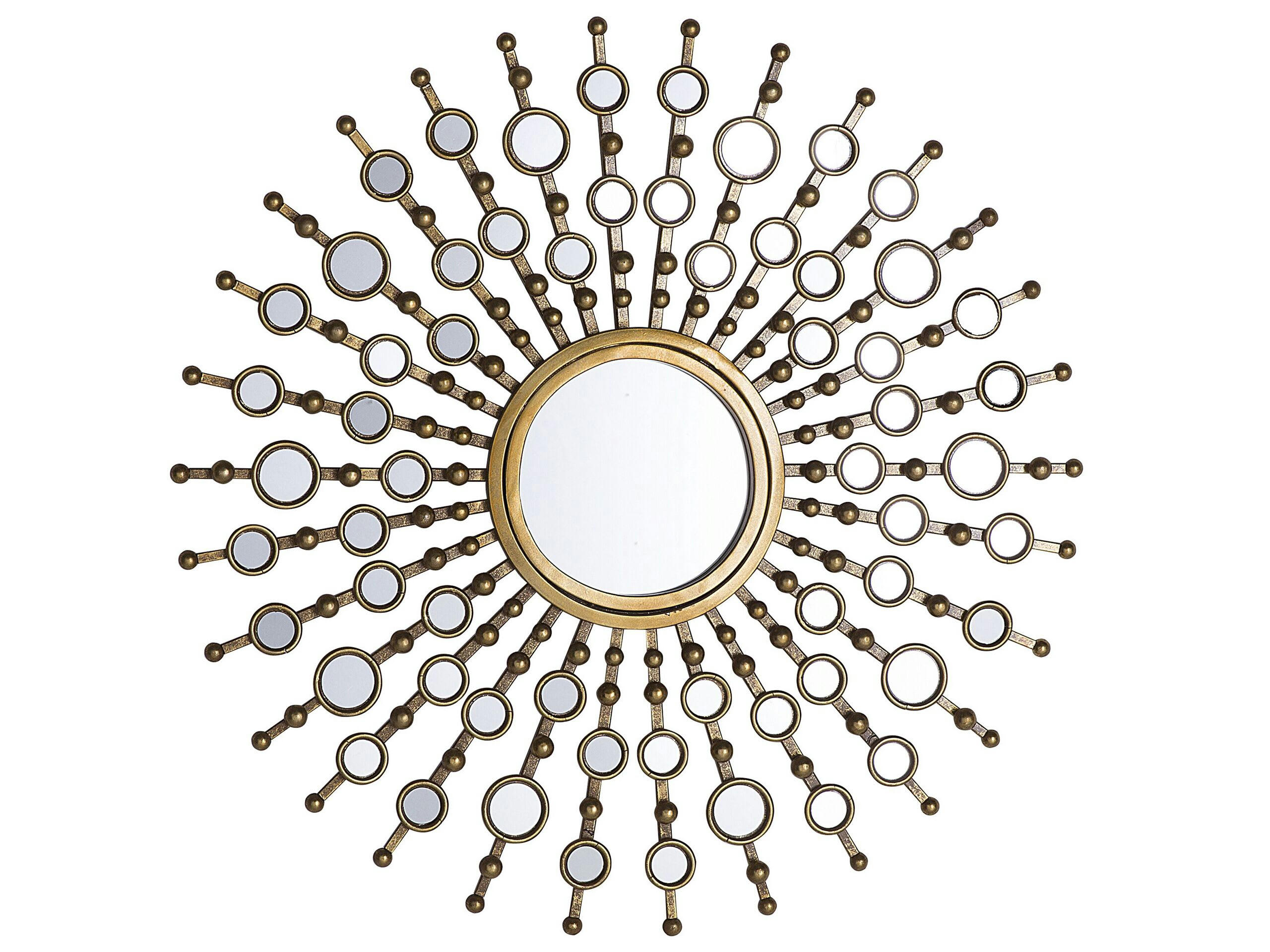 BLOIS - Miroir en métal doré 70x70