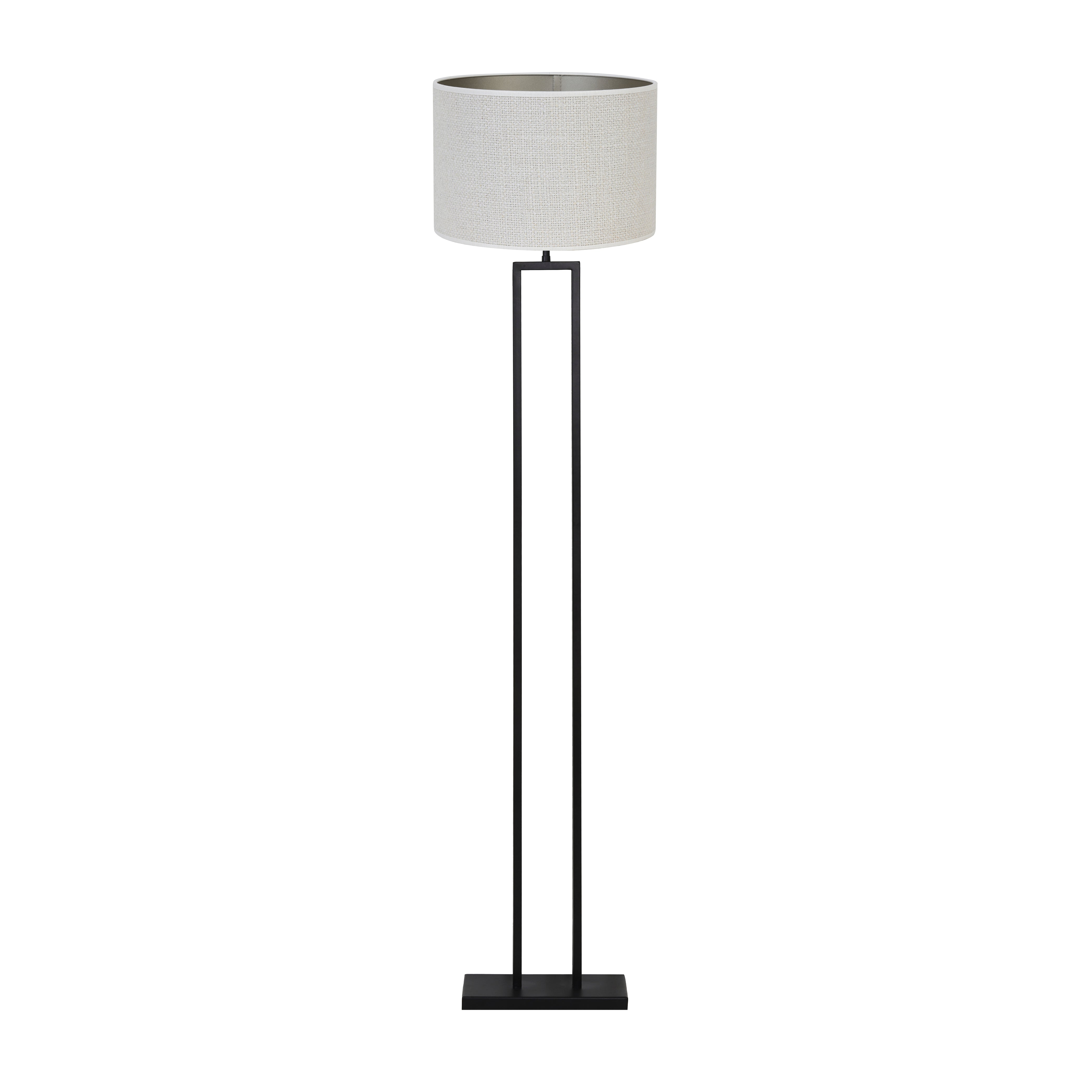 Light & Living vloerlamp Shiva/Saverna - zwart, eiwit - 40x40x170cm