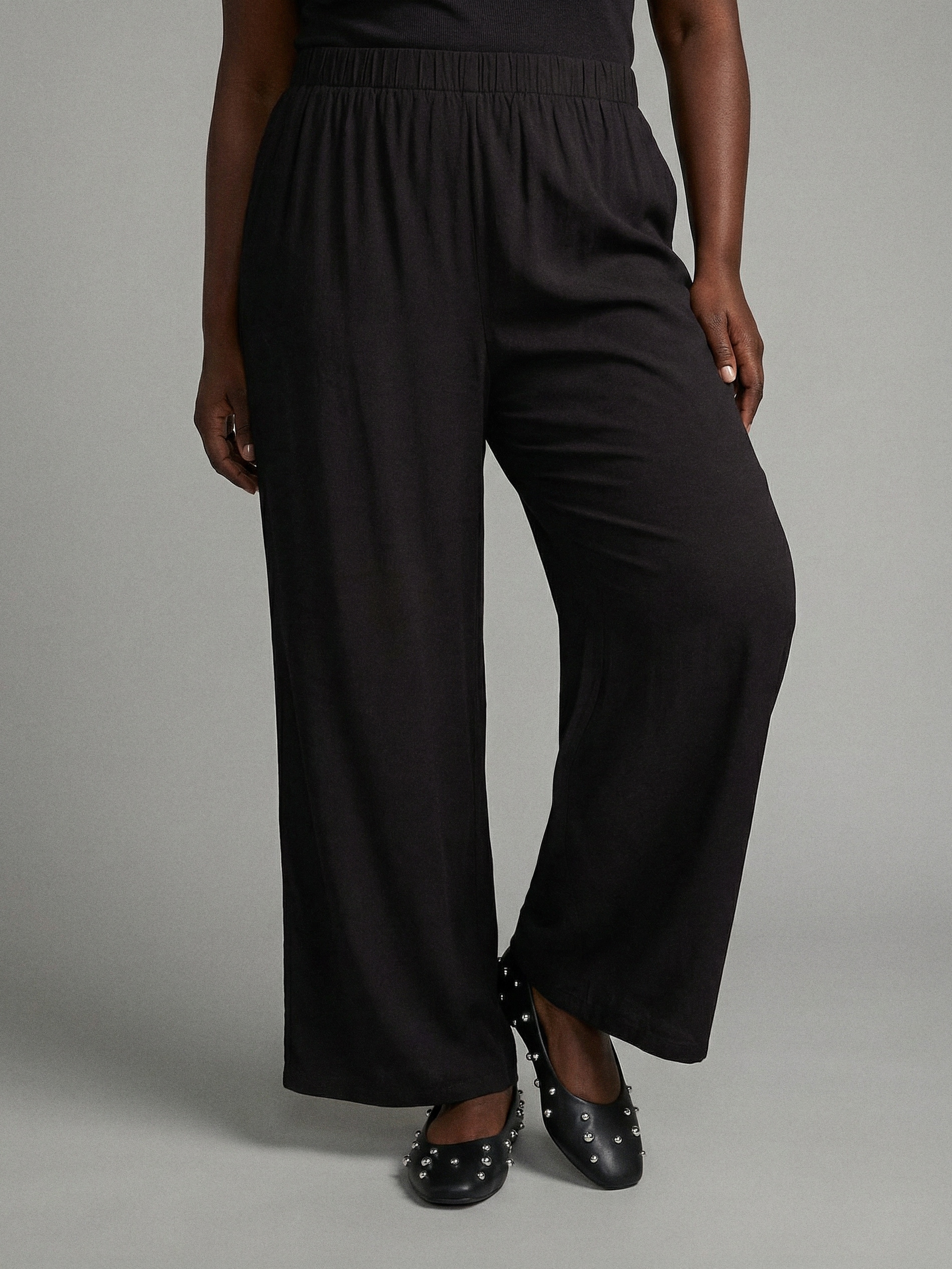 Wiskozowe spodnie palazzo Plus Size