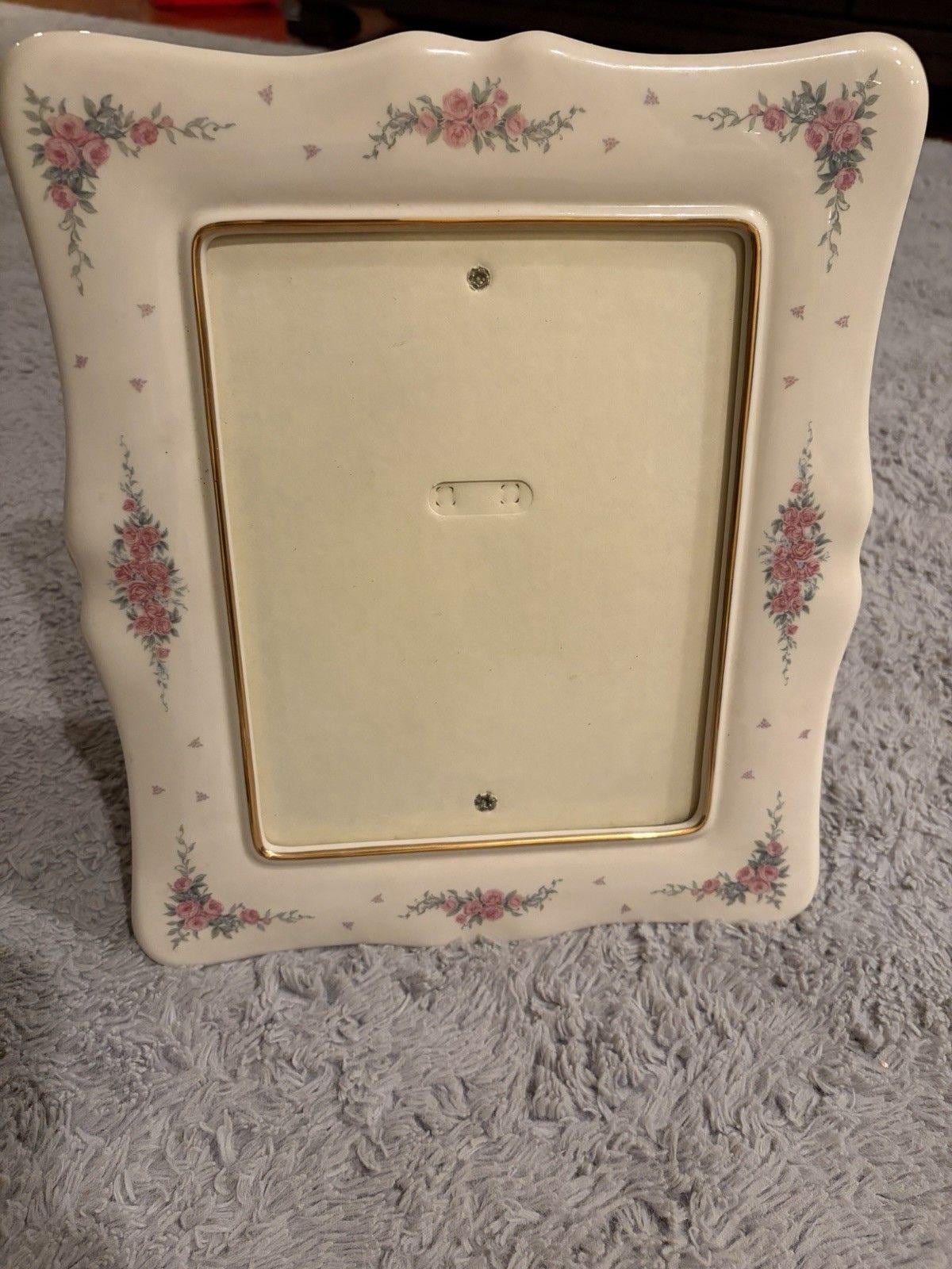 Lenox Portrait Gallery Picture Frame Rose Manor Fine China Gold Accent USA
