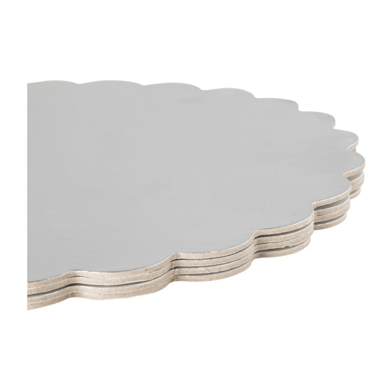 Taartonderleggers - zilverkleurig - set van 4
