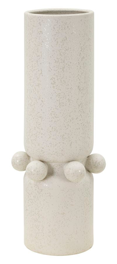 Mauro Ferretti Bubbles Beige keramische vaas met bolletjes
