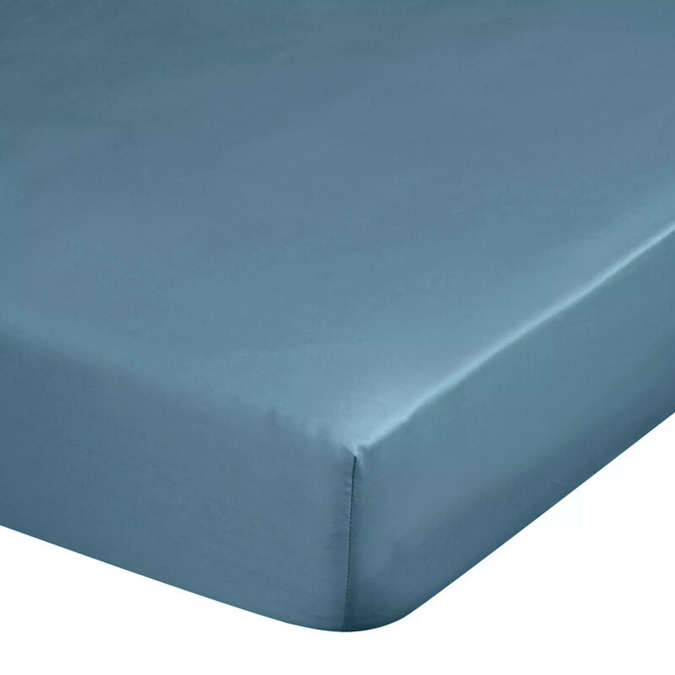 Prześcieradło z gumką 100x200 cm z satyny bawełnianej kolor niebieski 125 g/m2 DINA Diva Line