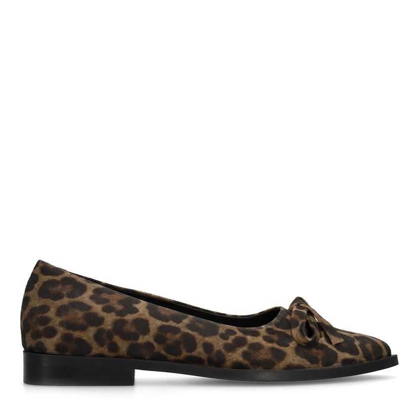 Manfield Leopard suède loafers