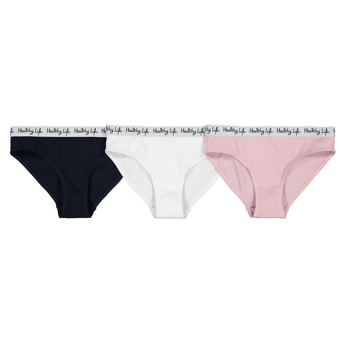 Lot de 3 culottes en côtes