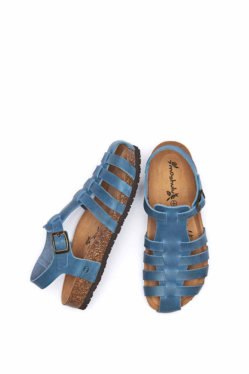 Moshulu Yarmer' Leather Fisherman Cork Sandals