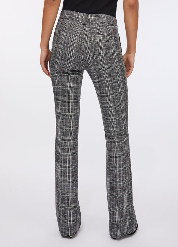 Pantaloni flare in principe di galles