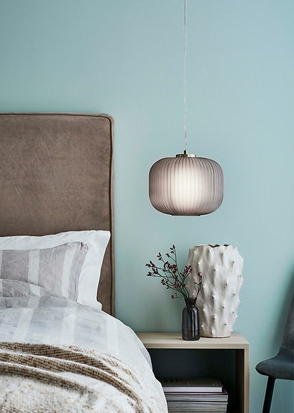 Lampa wisząca Sober szklana szaro-złota