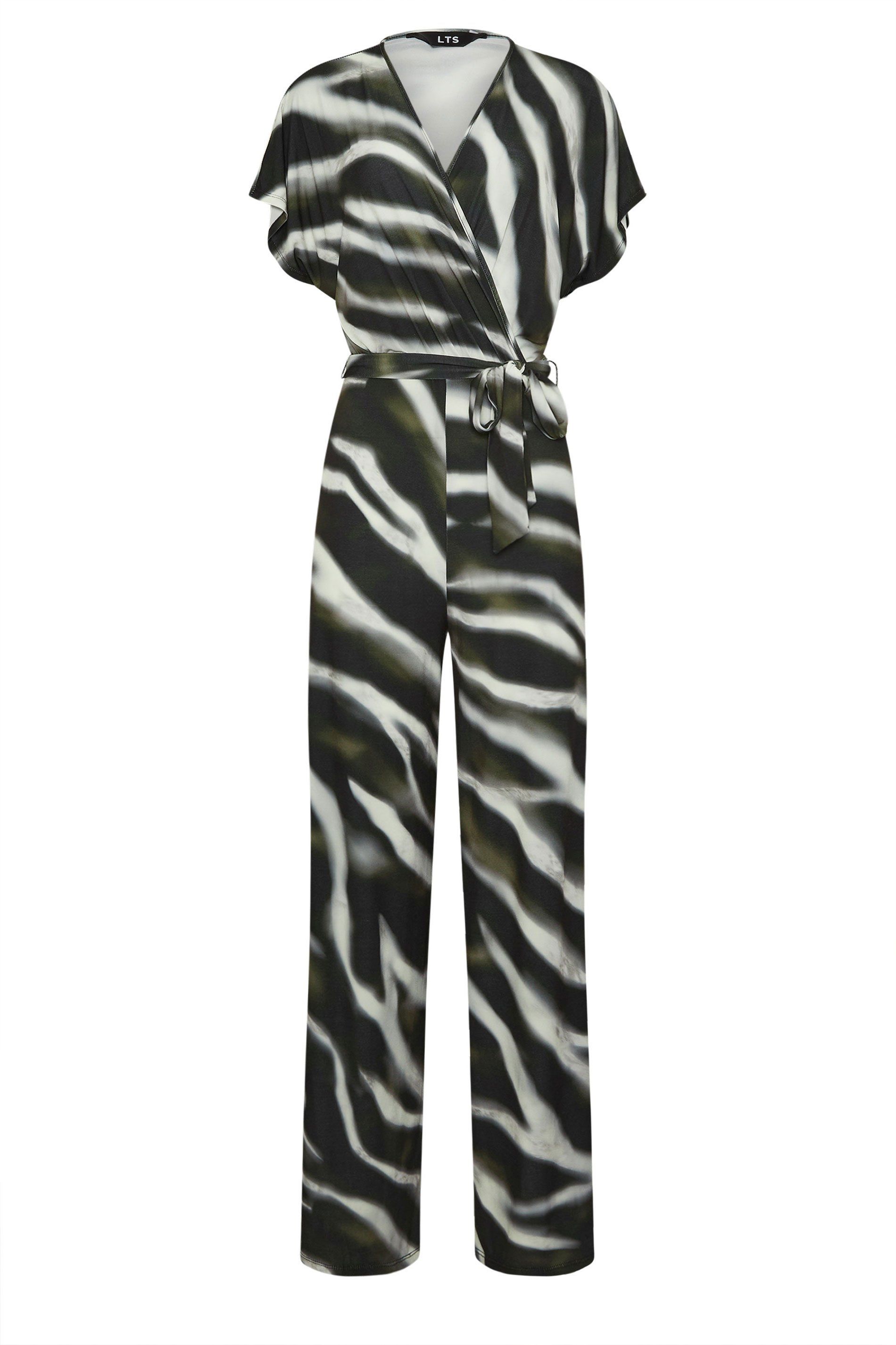 Long Tall Sally Tall Abstract Wrap Jumpsuit