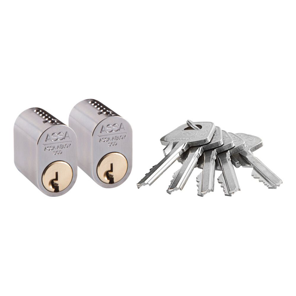 SYLINDER ASSA ABLOY BASIC 1301 2STK MATT KROM