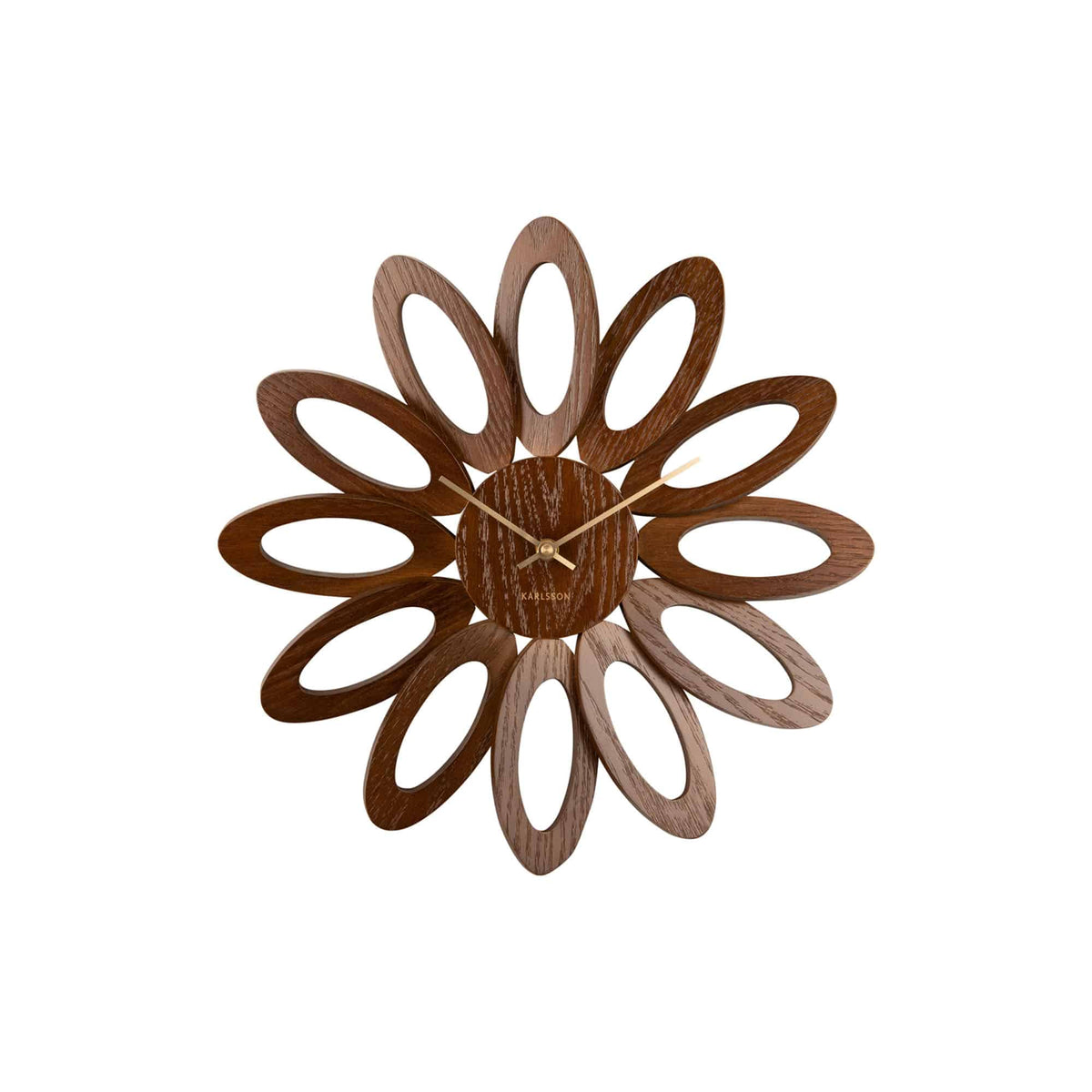 Karlsson wandklok Fiore - bruin - Ø40cm