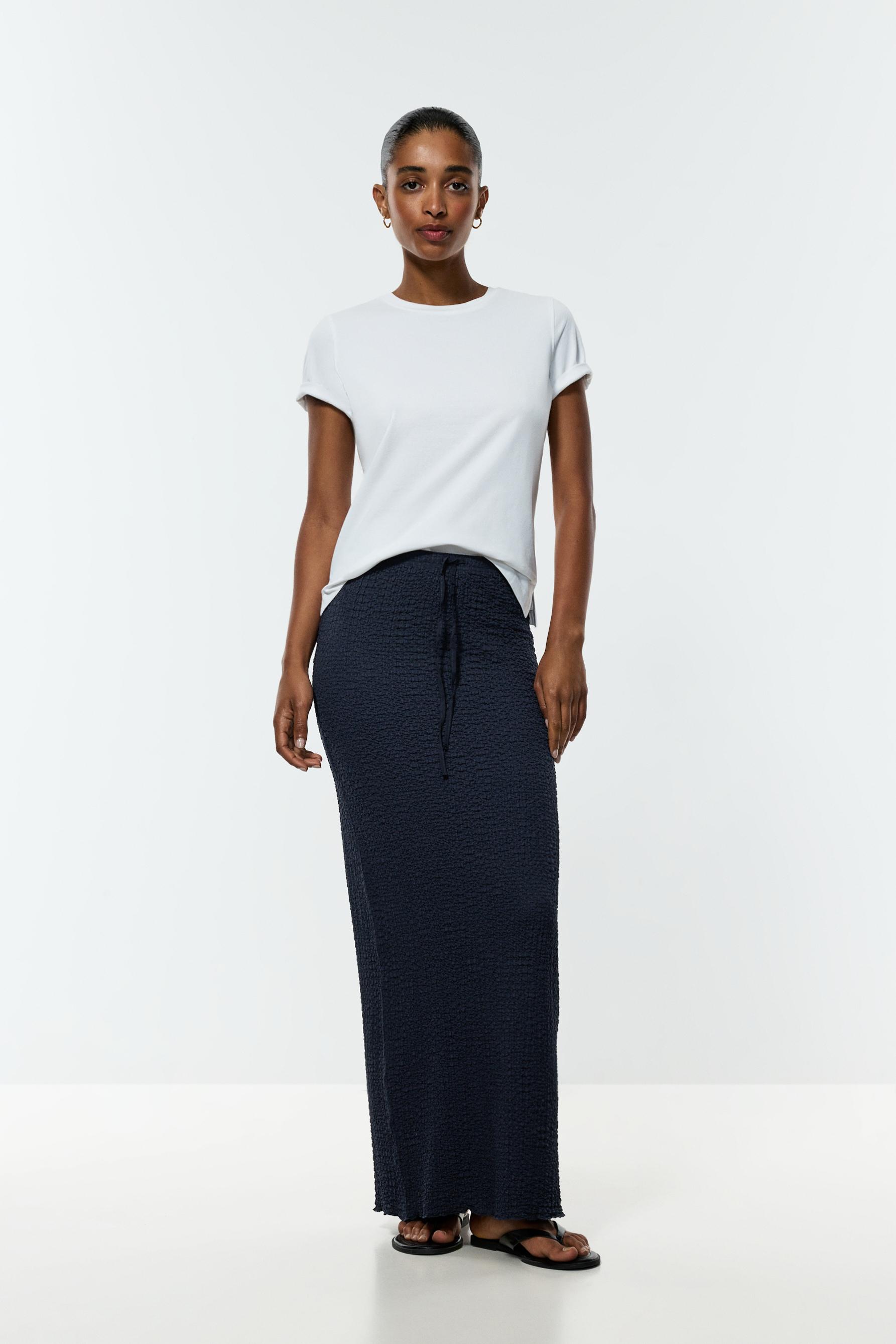 Falda midi textura