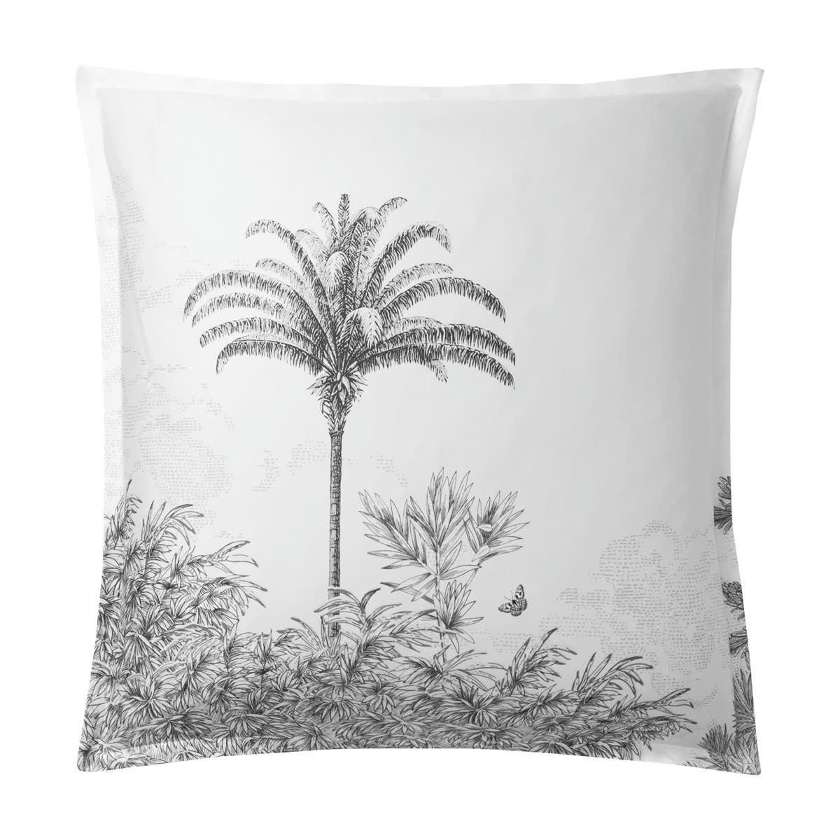 AMAZONE - Taie d'oreiller en satin de coton bio blanc 65x65