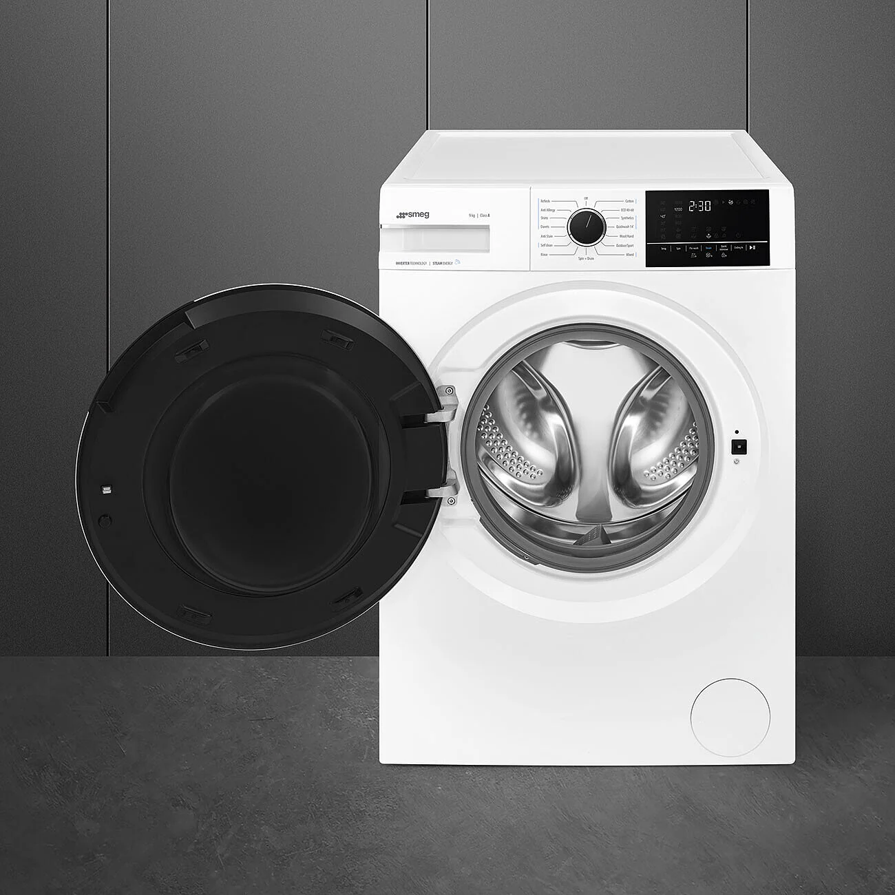 60cm White 9kg Freestanding Washing Machine - A rated